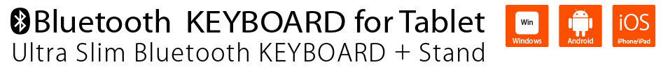 Bluetooth Keyboard for Tablet Ultra Slim Bluetooth KEYBOARD + Stand