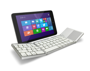 GK940 Tri-folding Bluetooth Keyboard with Track Pad キーボード  for Tablet / Smart Phone（Windows/Android/iOS）[GK940-WH] （ホワイト）